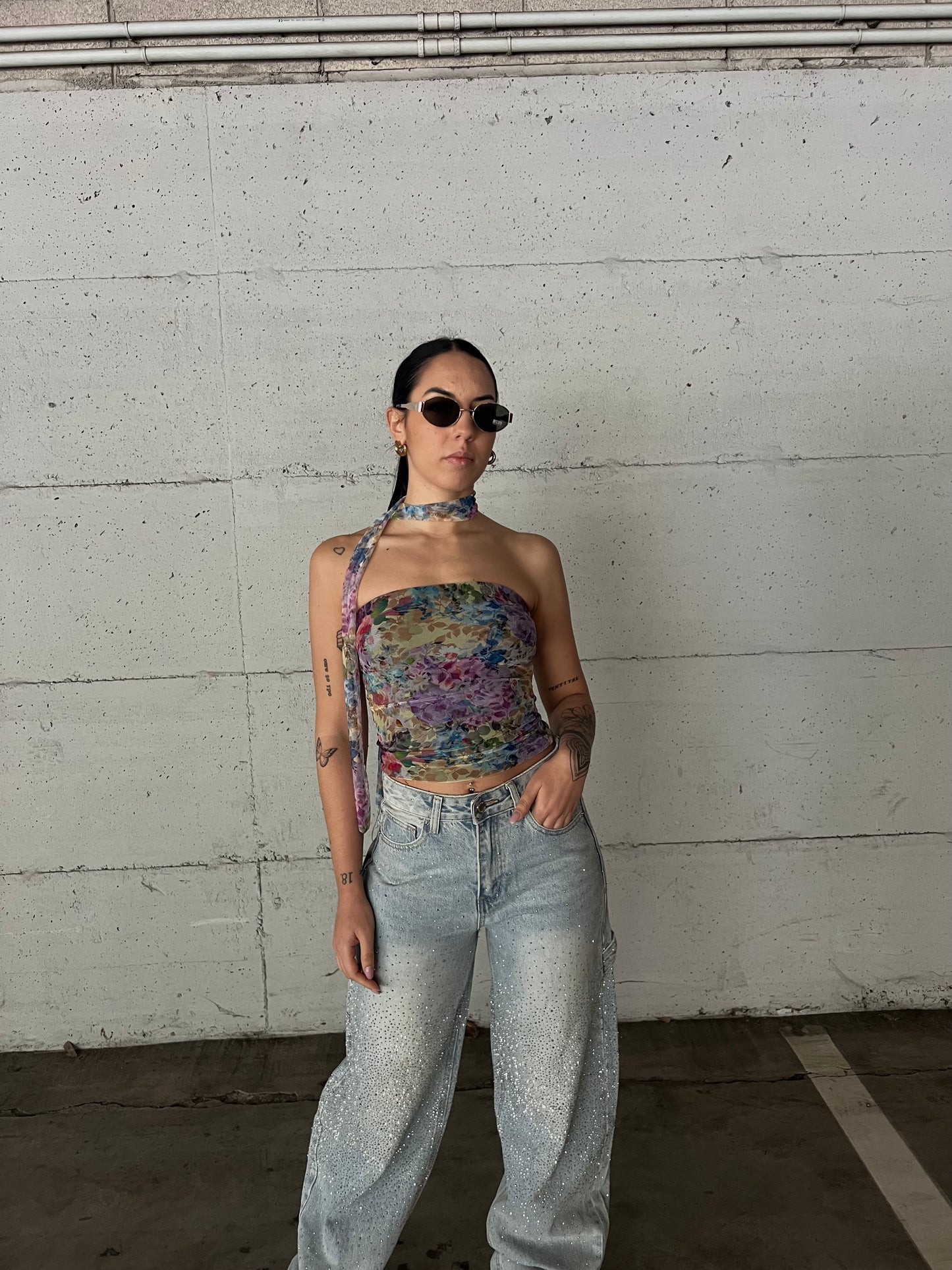 top Soleil fiorato