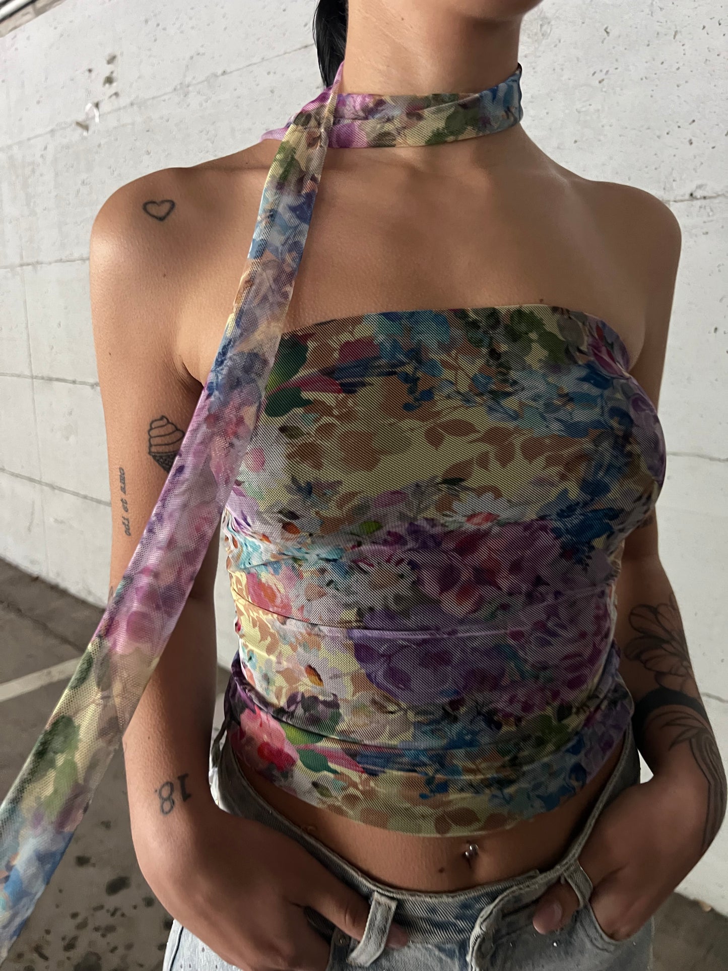 top Soleil fiorato