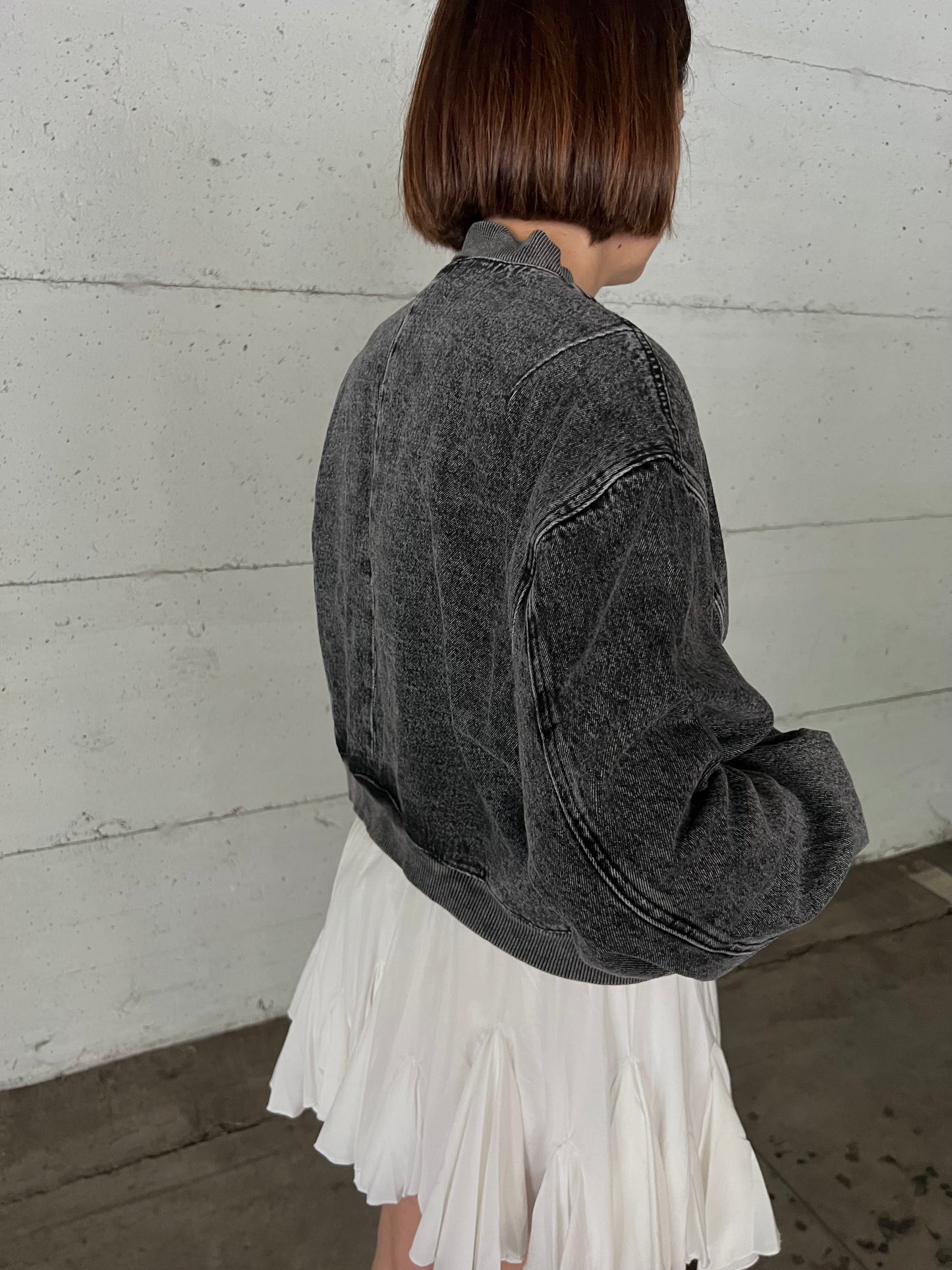 bomber denim grigio