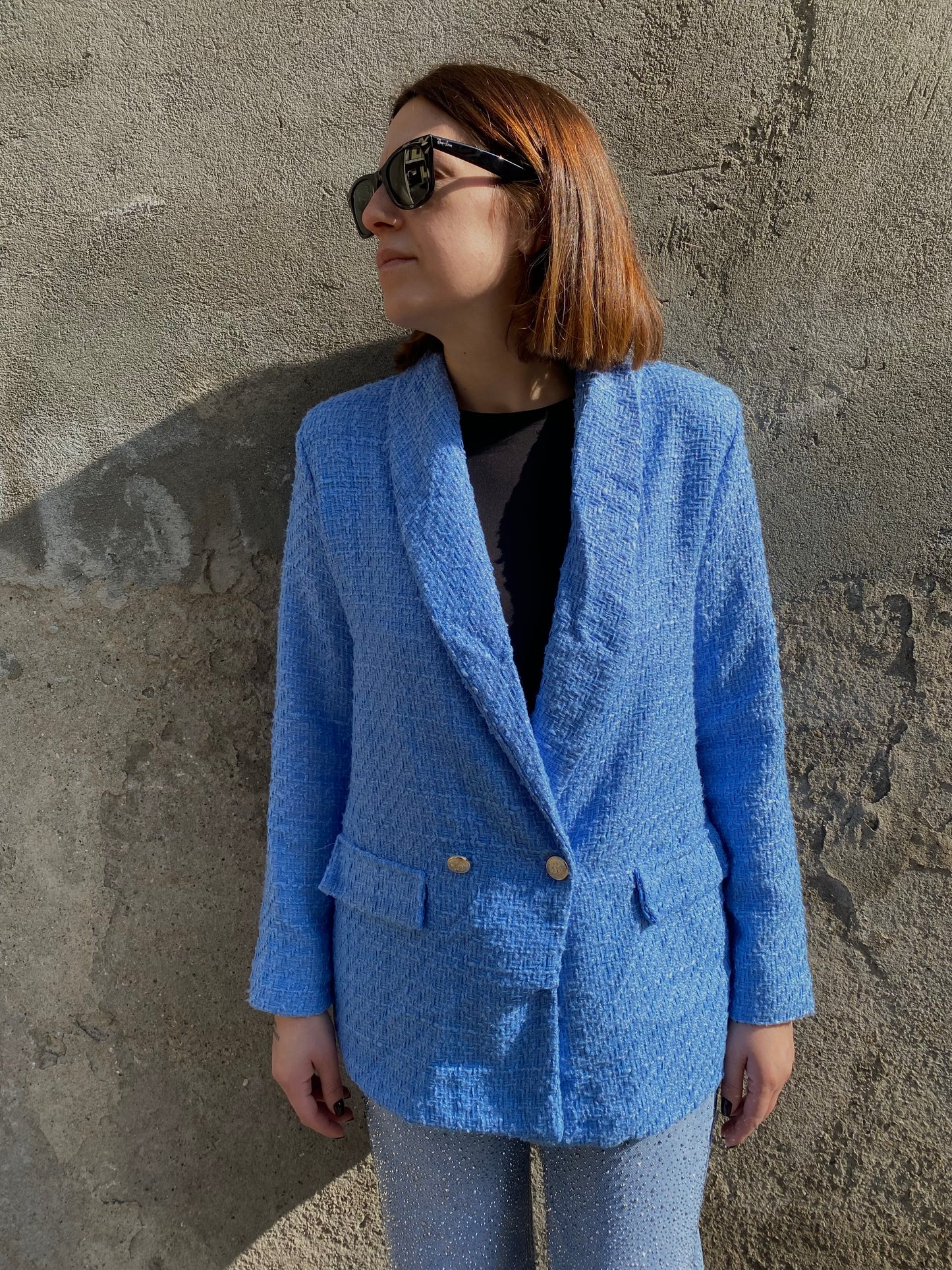 blazer in tweed