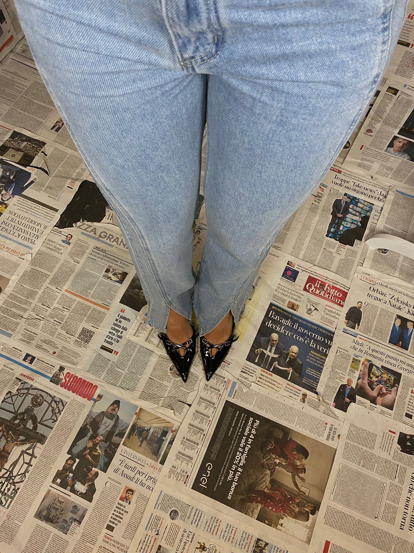 Jeans con spacchetto