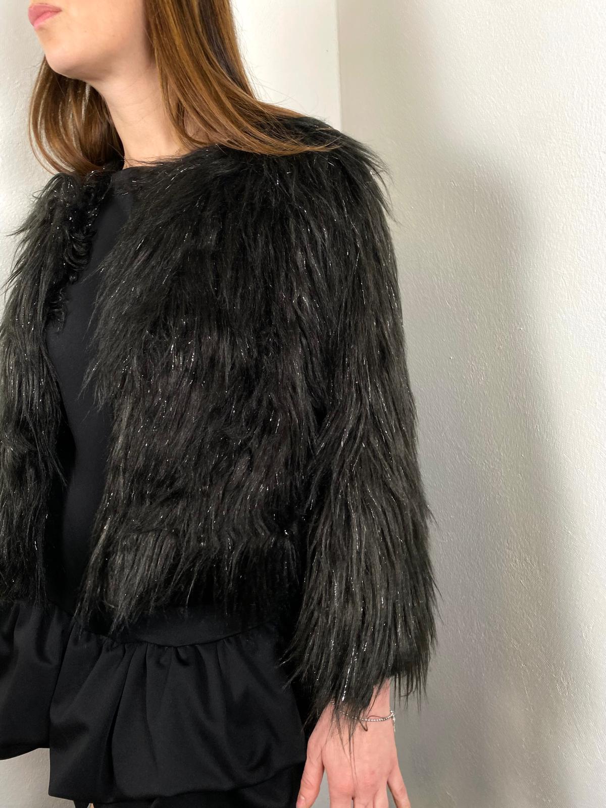 pellicciotto con lurex