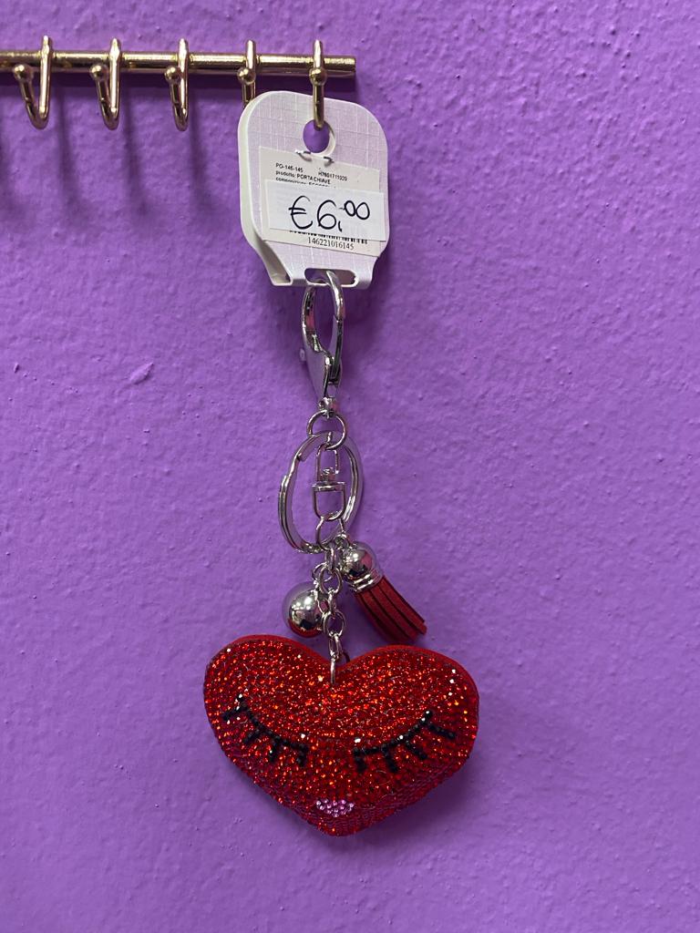portachiavi ecopelle con strass