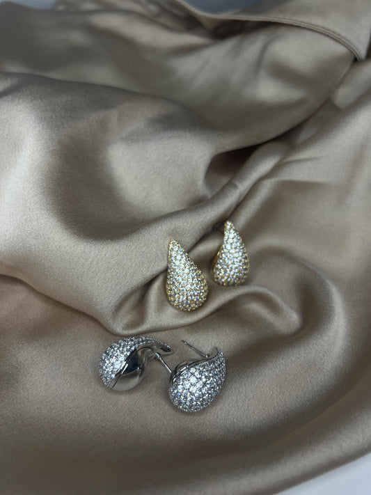 orecchini goccia strass